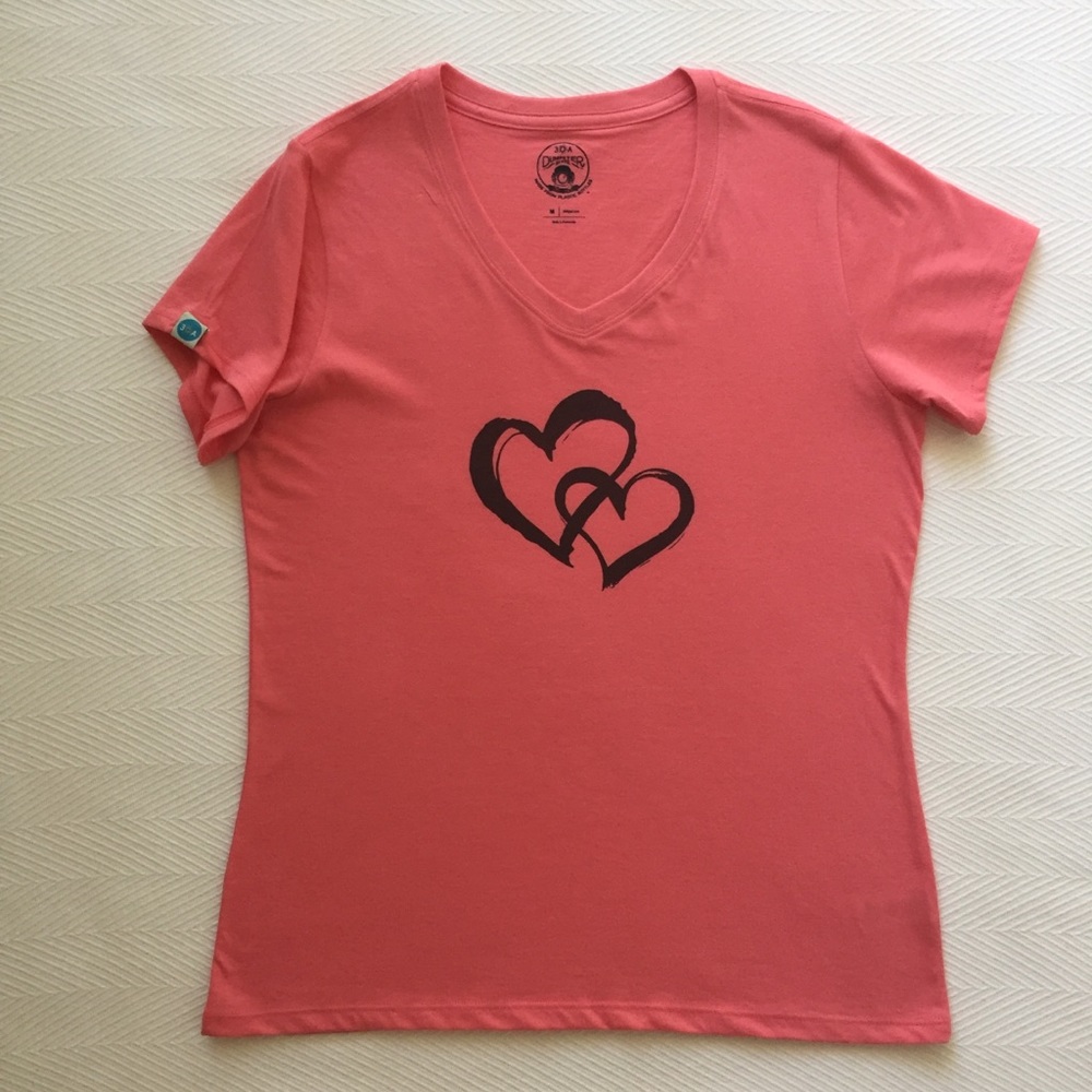 Women’s Top T-Shirt Cotton Pink Size M - Picture 2 of 7